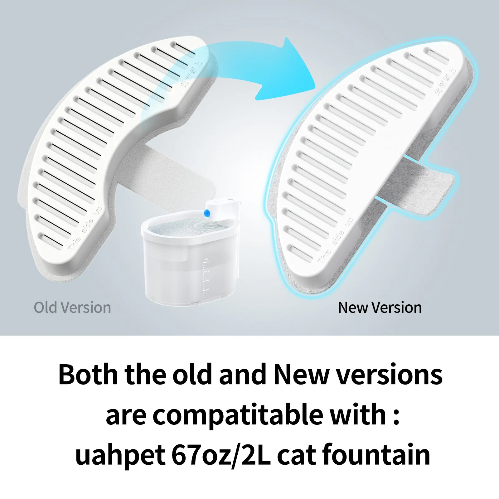 12 pcs Uah Pet Replacement Filter for ZERO Cat Water Fountain