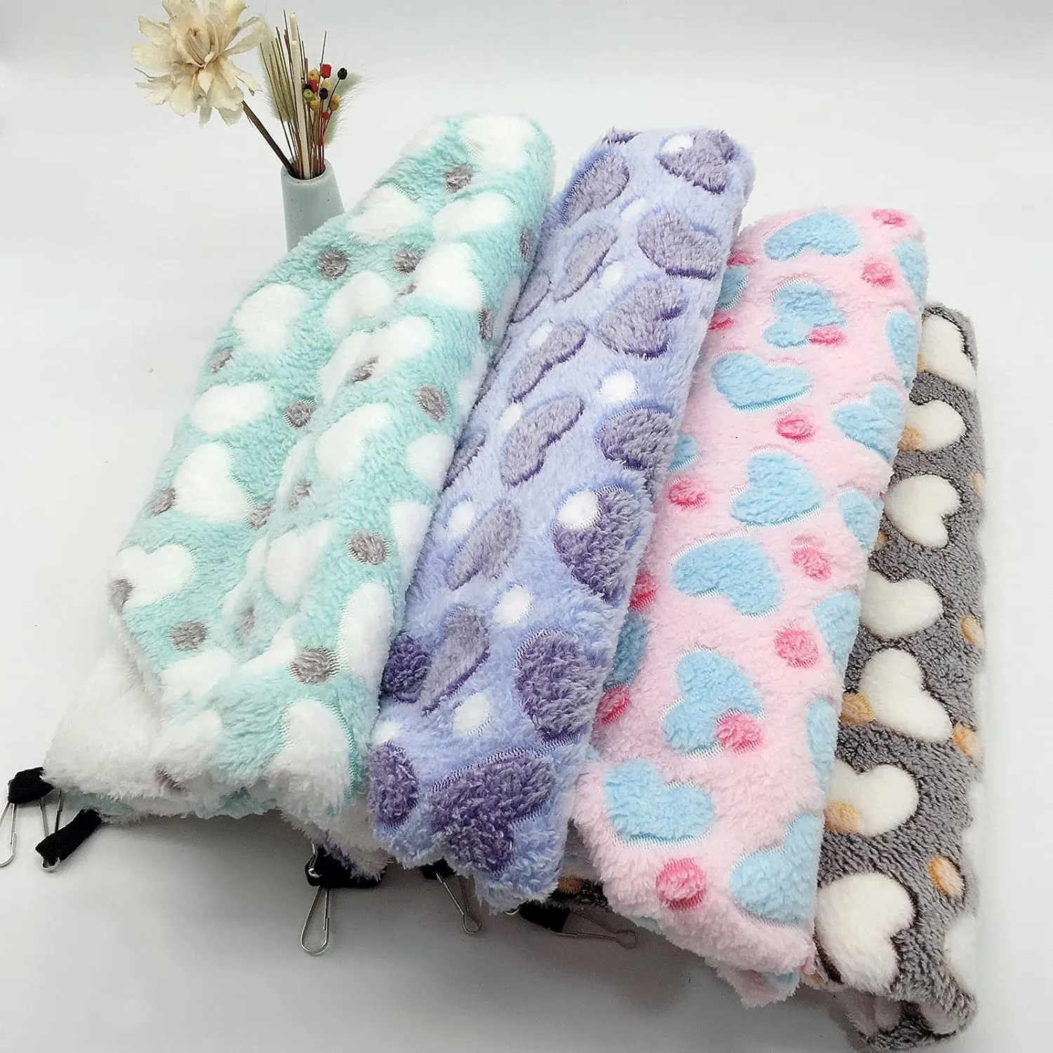 2 Pieces Small Animals Pet Cage Hammock Hanging Tunnel, Guinea Hammock Bed Accessories for Ferret Rat Chincilla