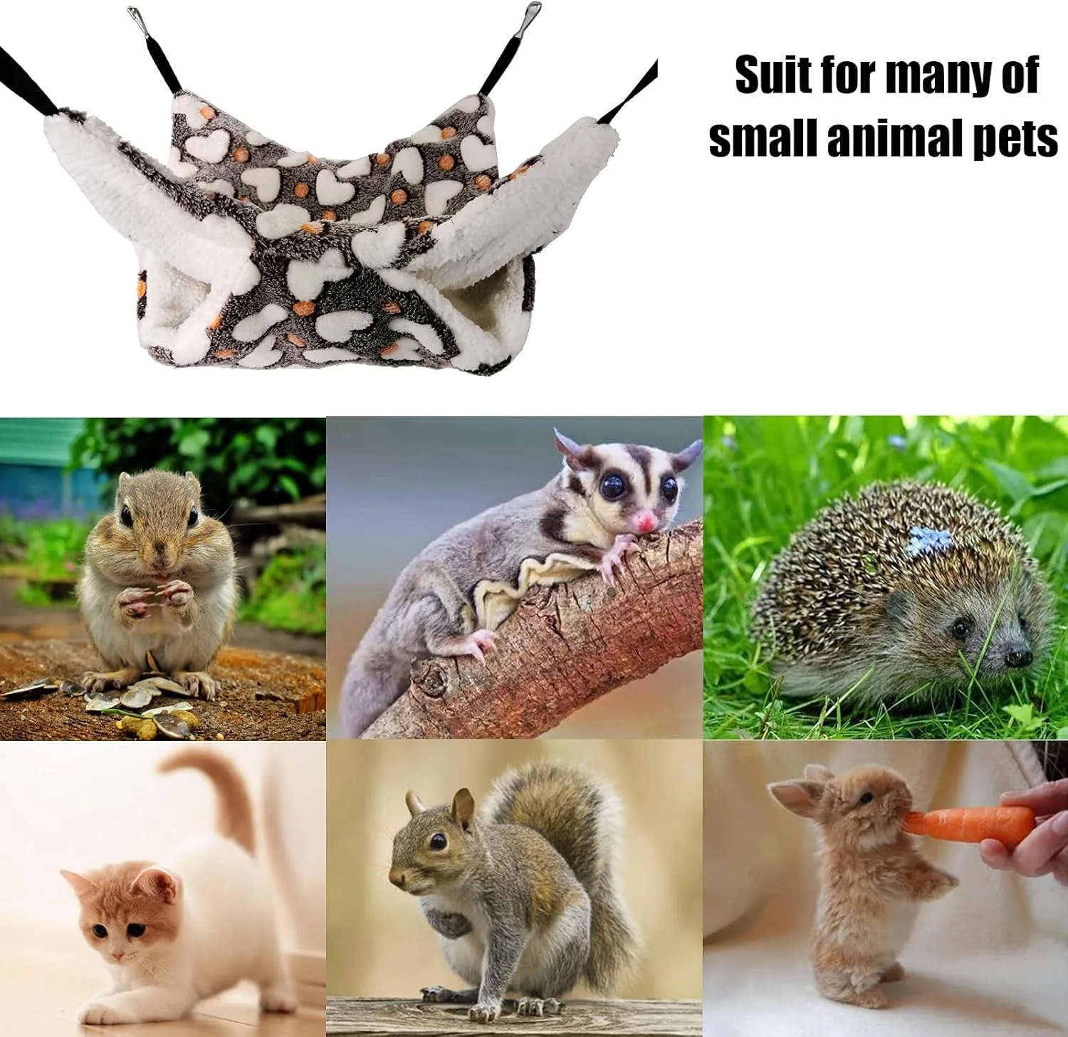 2 Pieces Small Animals Pet Cage Hammock Hanging Tunnel, Guinea Hammock Bed Accessories for Ferret Rat Chincilla