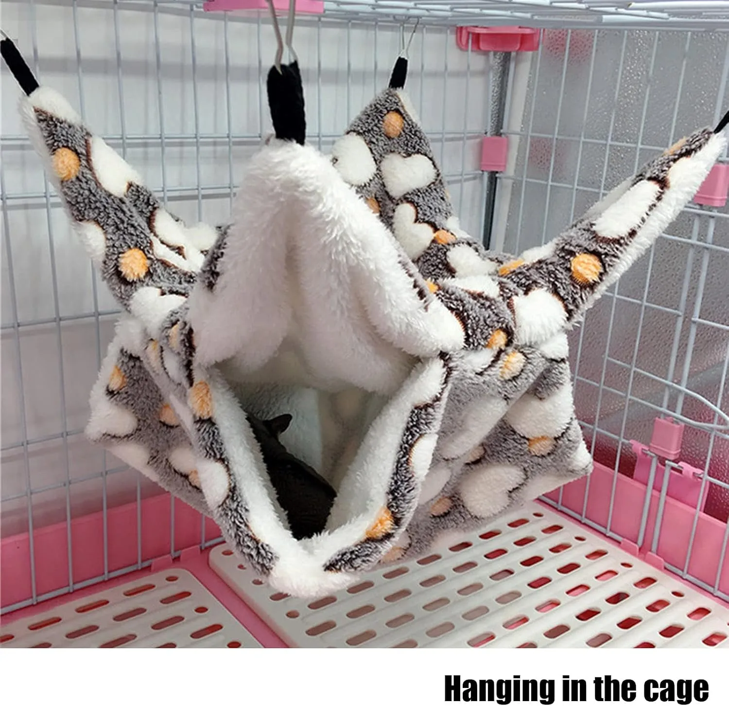 2 Pieces Small Animals Pet Cage Hammock Hanging Tunnel, Guinea Hammock Bed Accessories for Ferret Rat Chincilla