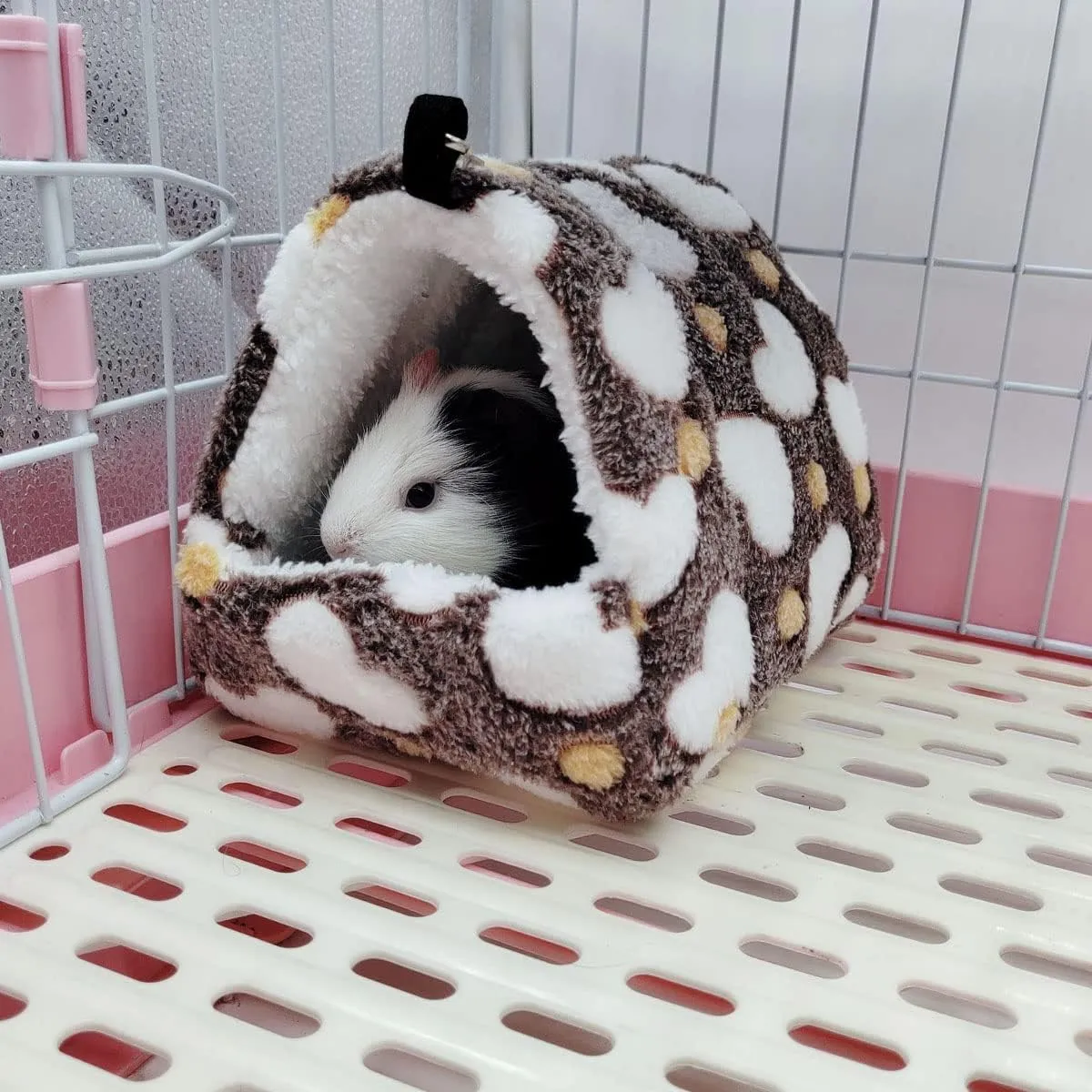2 Pieces Small Animals Pet Cage Hammock Hanging Tunnel, Guinea Hammock Bed Accessories for Ferret Rat Chincilla