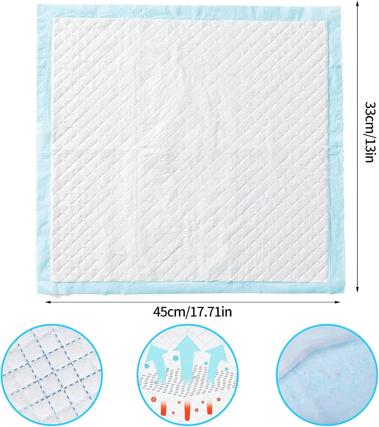 20 Pcs Rabbit Pee Pads, Disposable Super Absorbent Diaper, Pet Toilet/Potty Training Pads for Guinea Pigs, Hedgehog, Hamsters, Chinchillas, Cats, Dogs