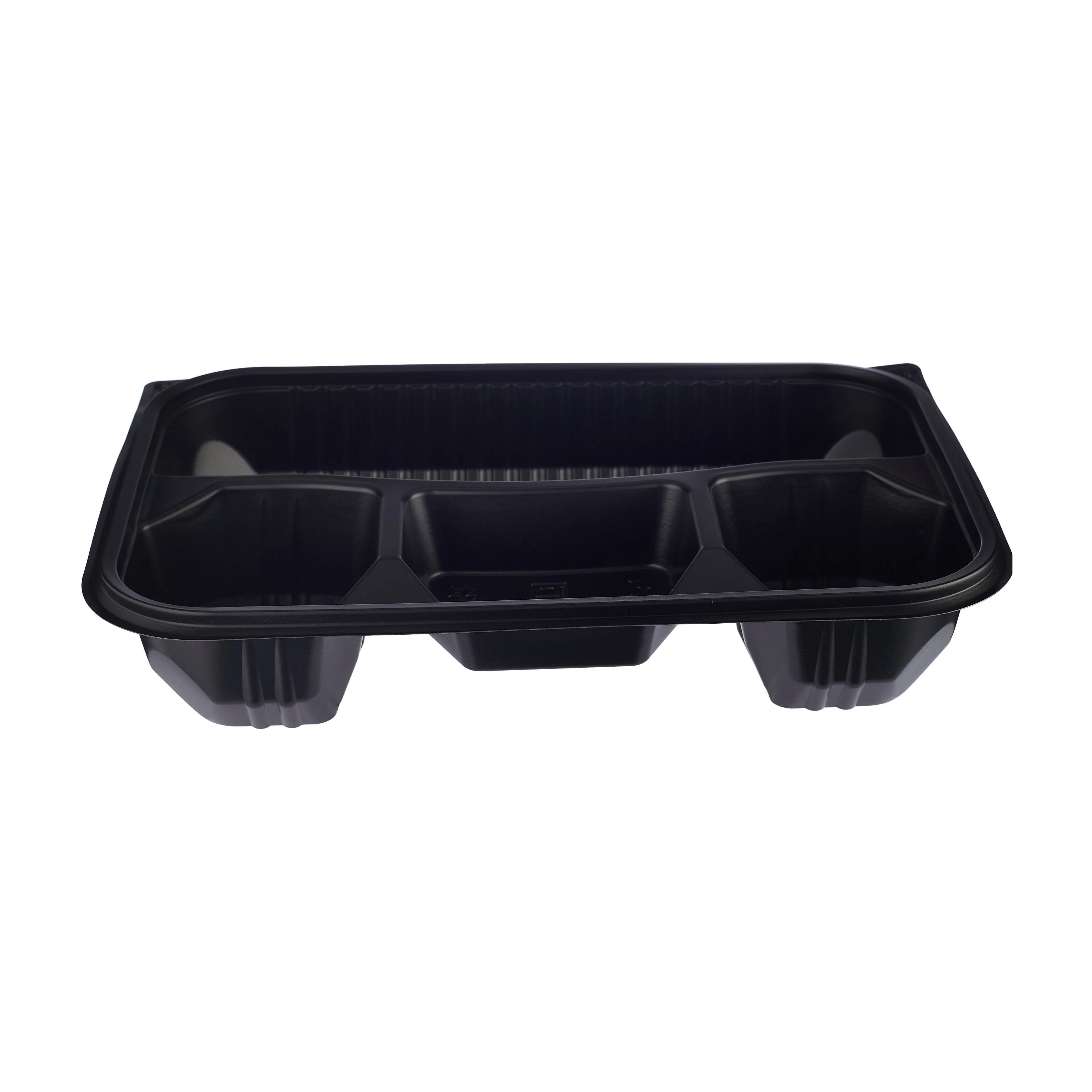 200 Pieces Black Base Rectangular 4-Compartment Container