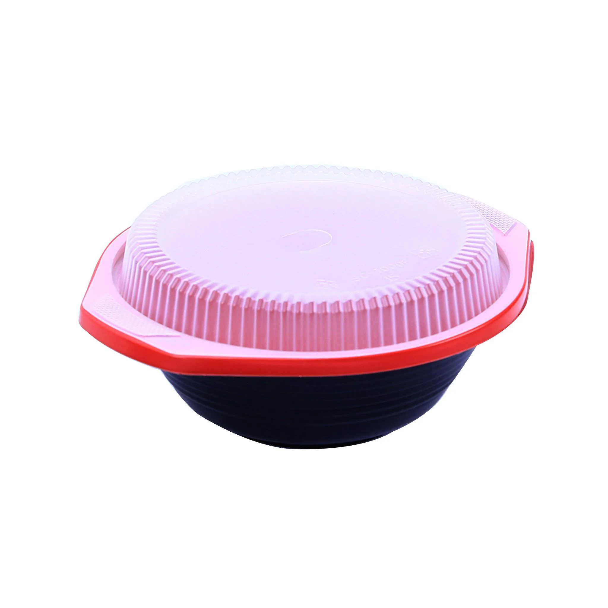 200 Pieces Red & Black Soup Bowl 1000 cc with Lids