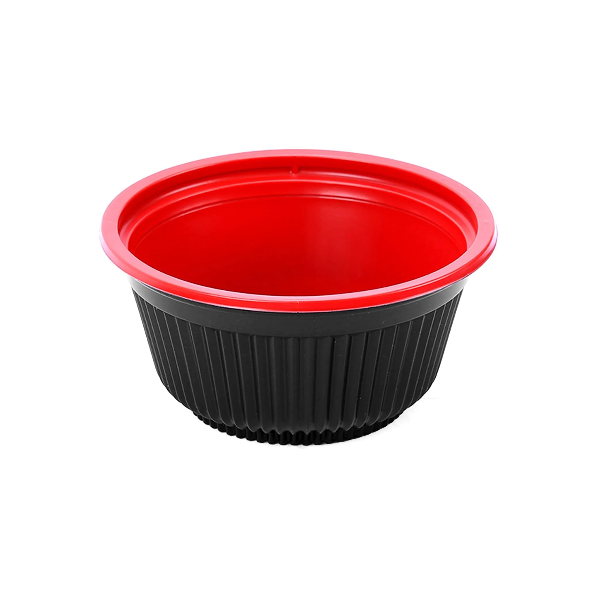 200 Pieces Red & Black Soup Bowl 550 Cc With Lids