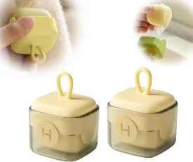 2Pcs Reusable Lint Roller, Washable Sticky Roller, Portable Home Travel Lint Roller, Mini Lint Roller, Pet Hair Removal Tool, Clothes Ball Remover, Portable Pet Hair Remover for Clothes (Yellow)
