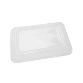 300 Pieces Black Base Rectangular Container 16 Oz Lids Only