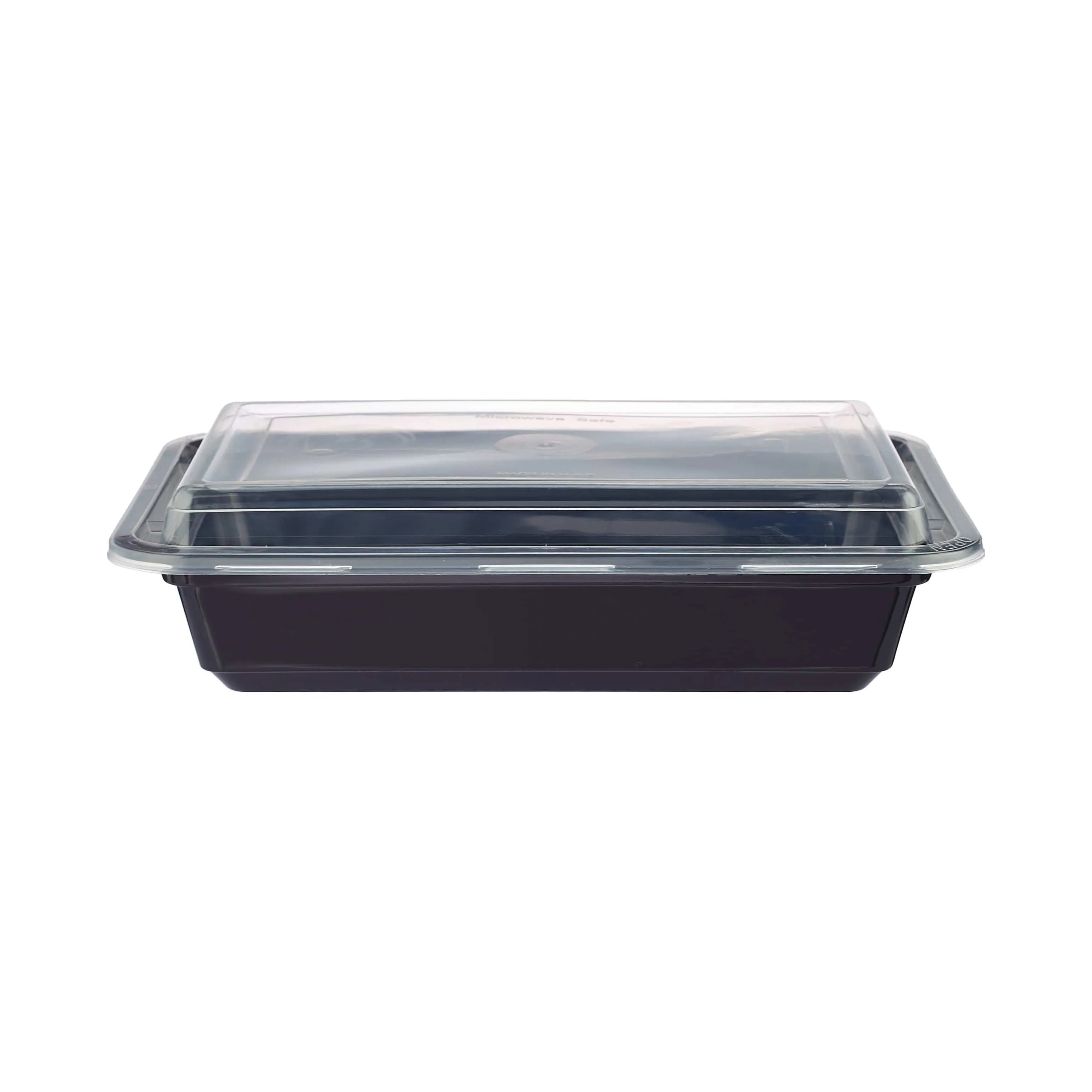 300 Pieces Black Base Rectangular Container 32 Oz Base Only