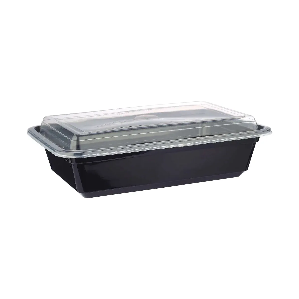 300 Pieces Black Base Rectangular Container 38 Oz Base Only