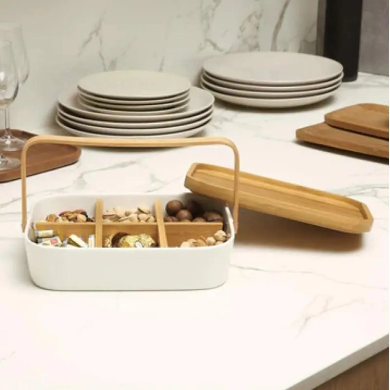 4 Pieces Ceramic Portable Food Storage Box ID-22