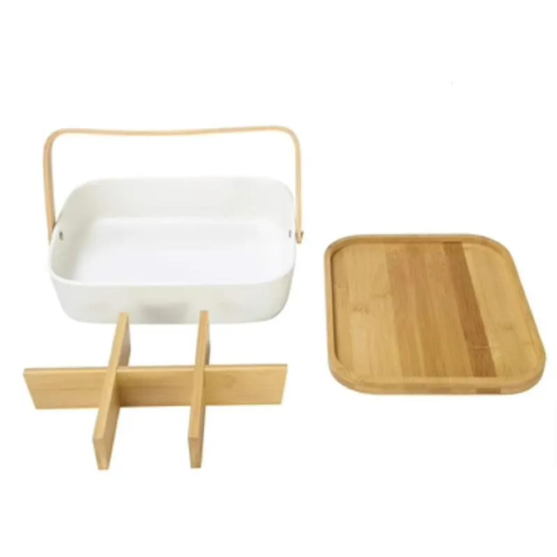 4 Pieces Ceramic Portable Food Storage Box ID-22