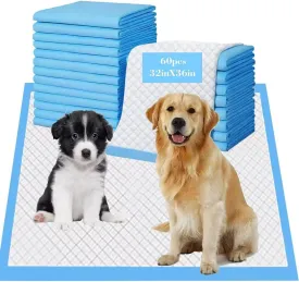 60 Count Dog Pads Extra Large,32"X36"Puppy Pads Pee Pads for Dogs,Thicken Disposable Pet Potty Pads for Dogs Cats Rabbits Training