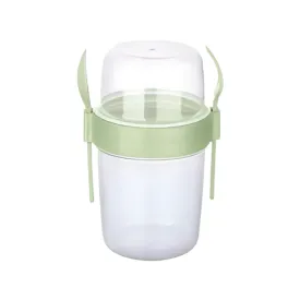 800Ml 2-Layer Sealed Yogurt Cereal Container Set Ap-9452 Green
