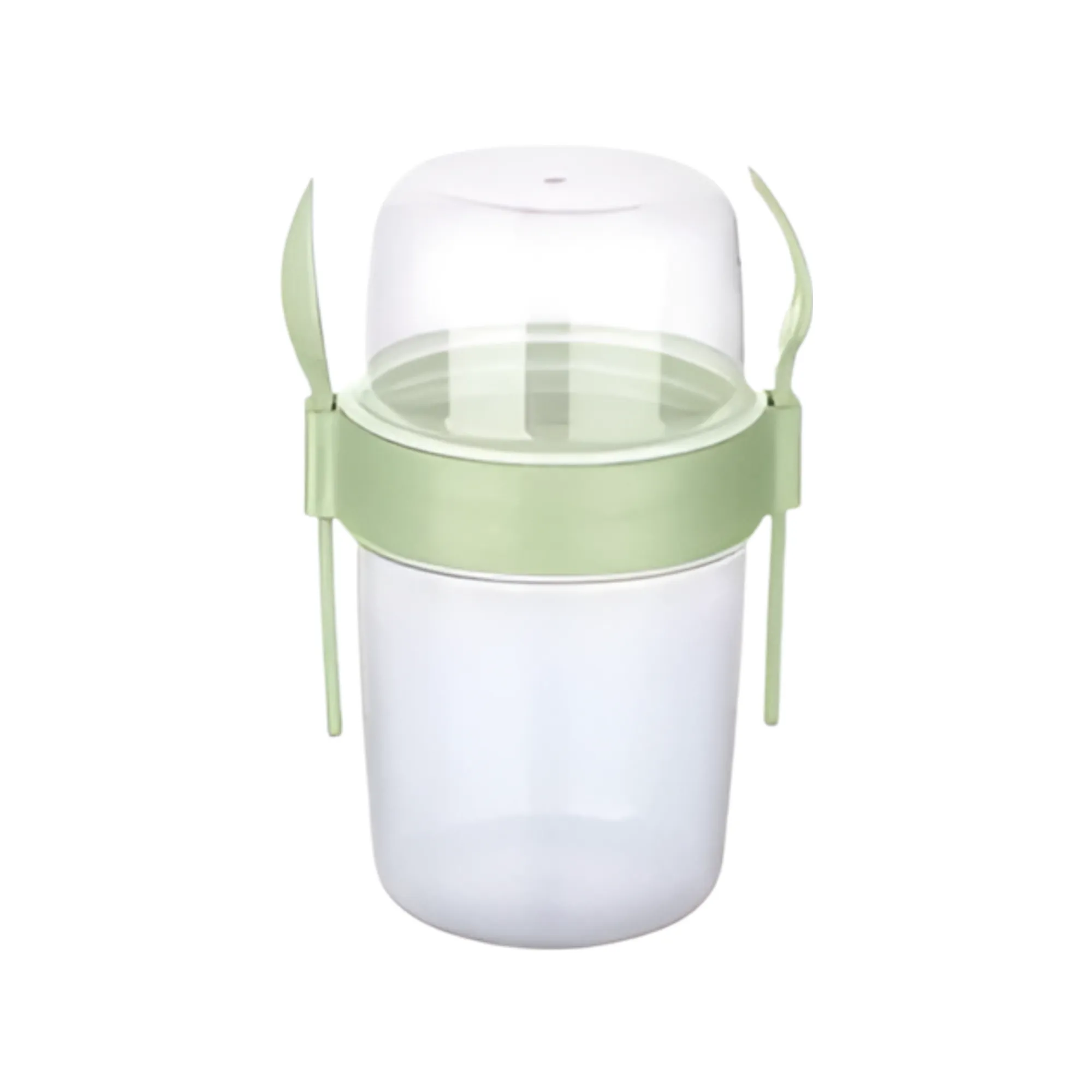 800Ml 2-Layer Sealed Yogurt Cereal Container Set Ap-9452 Green