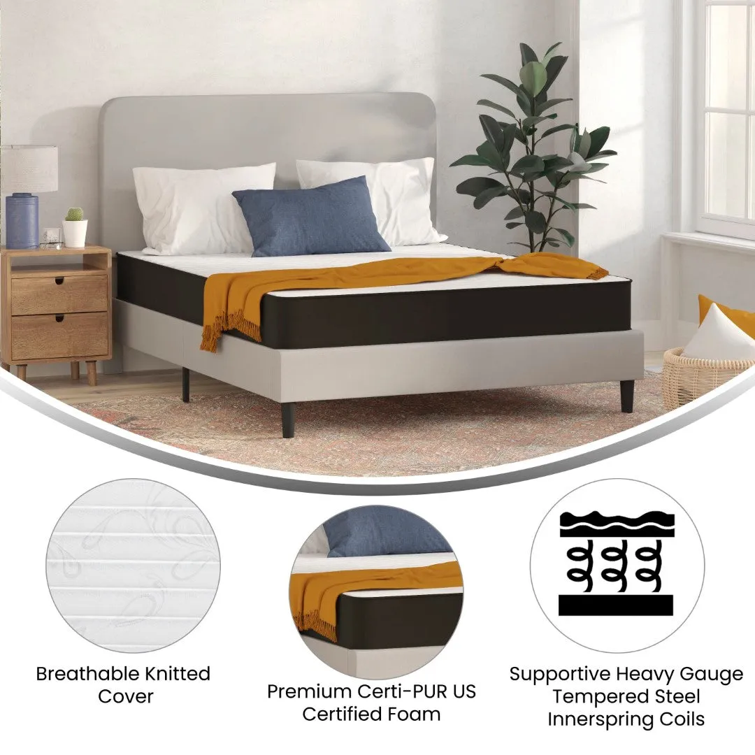 8" CertiPUR-US Hybrid Queen Mattress - Foam & Innerspring, All Sleep Positions
