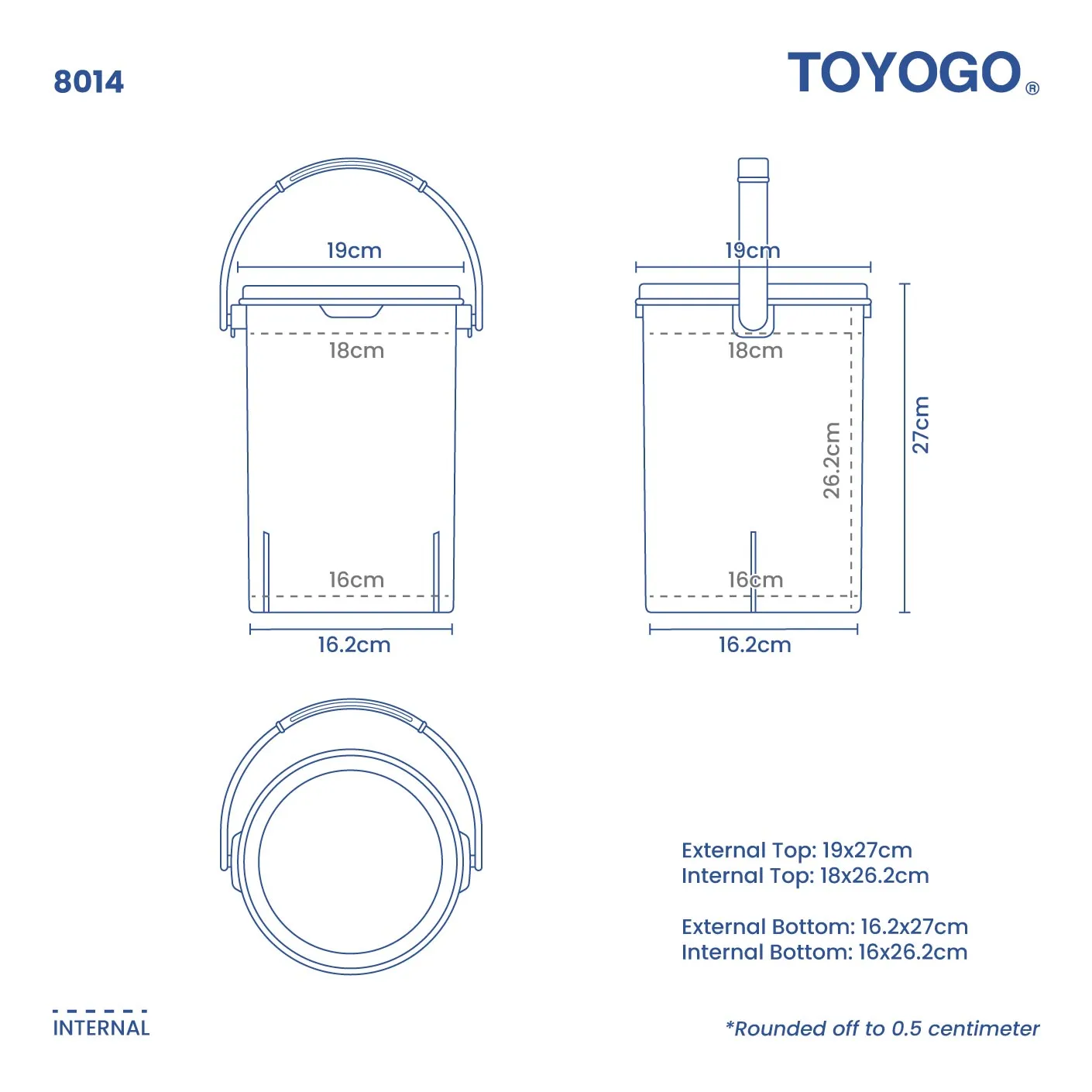 AIRTIGHT HANDY CONTAINER (S) (8014)