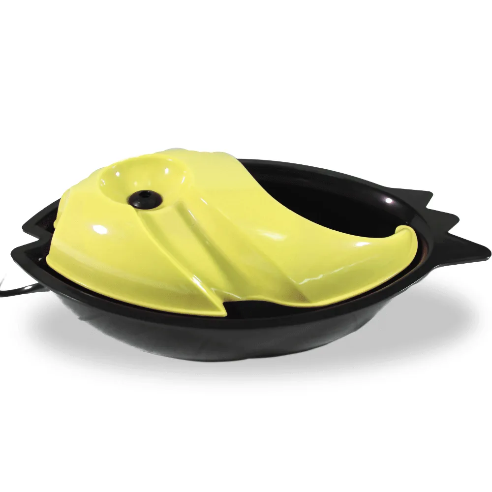 Auto Waterfall Pet Drinking Fountain Bowl - yellow