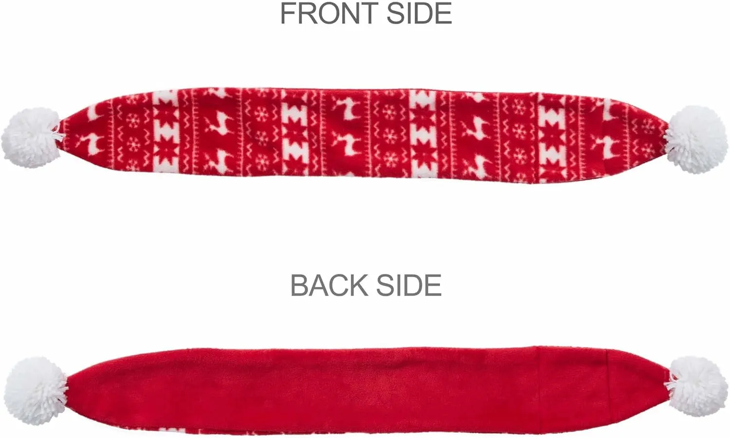 Blueberry Pet Ugly Christmas Holiday Reindeer & Snowflake Dog Scarf, X-Small