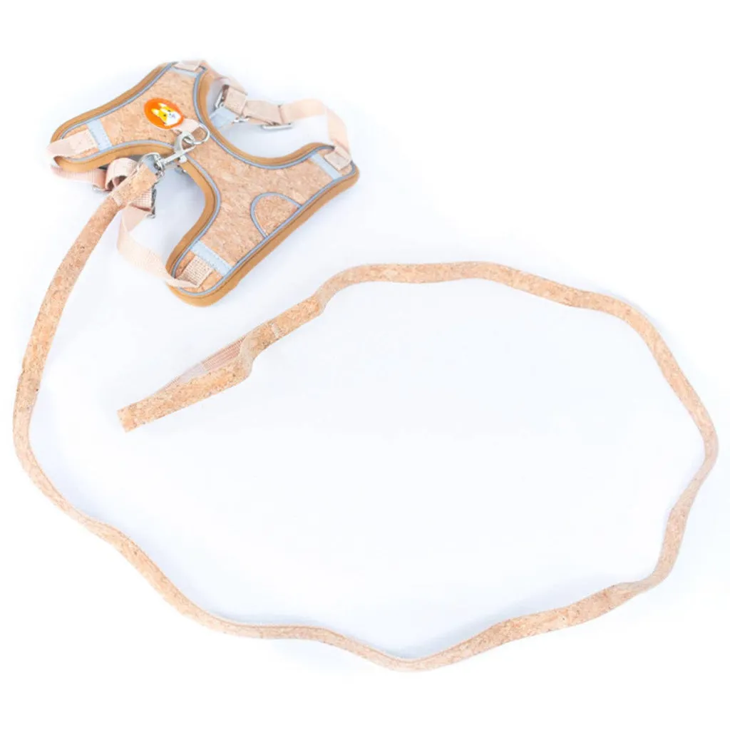 BUY 1 GET 1 FREE: Cork Dog Harness & Leash Set for Small Dogs -Comfortable L-872