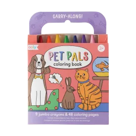Carry Along! Coloring Book and Crayon Set - Pet Pals - Set of 9 Crayons