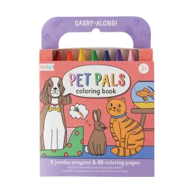 Carry Along! Coloring Book and Crayon Set - Pet Pals - Set of 9 Crayons