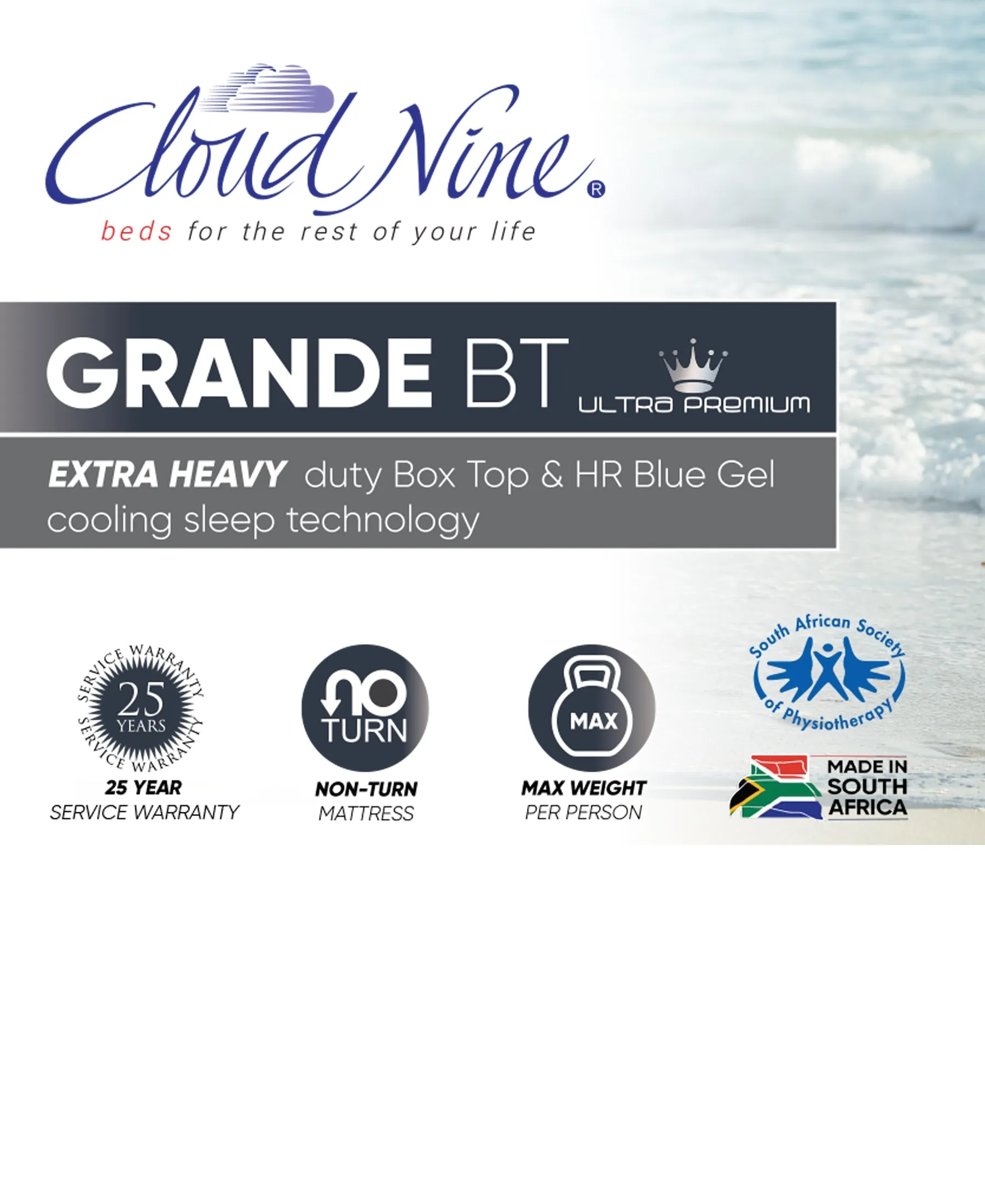Cloud Nine Grande BT Bed King