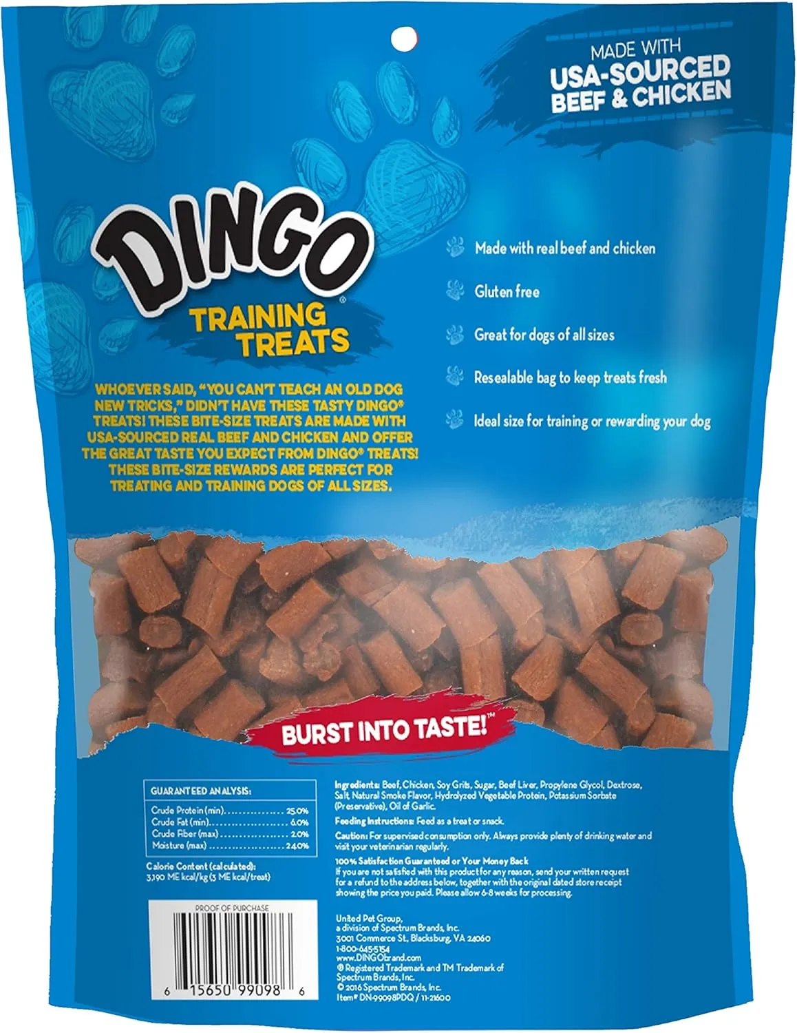 Dingo Soft and Chewy Training Dog Treats Made with Real Beef and Chicken for Small, Medium, and Large Dogs 360-Count