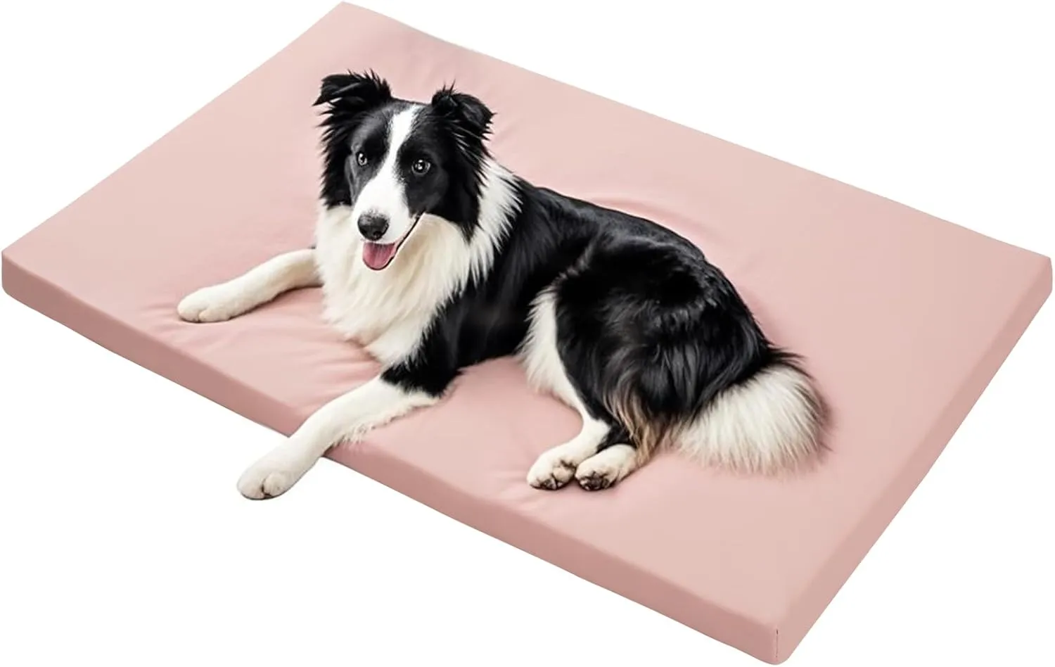 Dog Crate Pad,Waterproof Dog Bed Mat-36"x23" Medium Pet Bed,Vegan Leather,Non-Slip Kennel Mat for Dogs,Easy Clean,Orthopedic Support & Cozy Pet Sleeping Mat for Crates,Car,Floor(Light Pink)