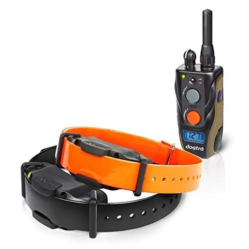 Dogtra 1902S Two Dogs Remote Training Collar - 3/4 Mile Range, Waterproof, Rechargeable, Shock, Vibration - Includes PetsTEK Dog Training Clicker