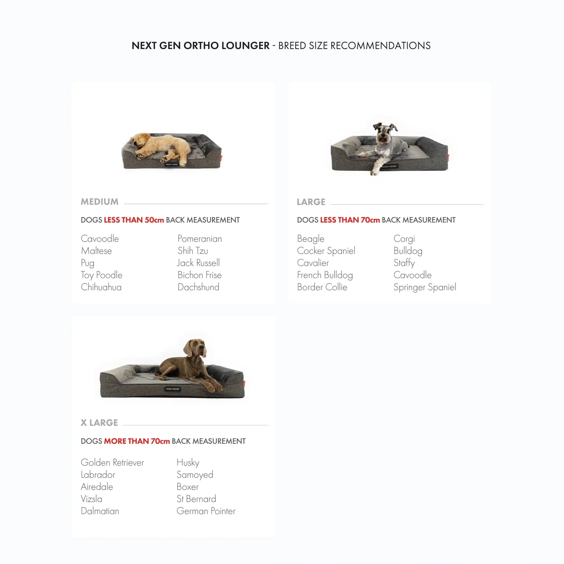Ezydog Next Gen Ortho Lounger Dog Bed Large^^^