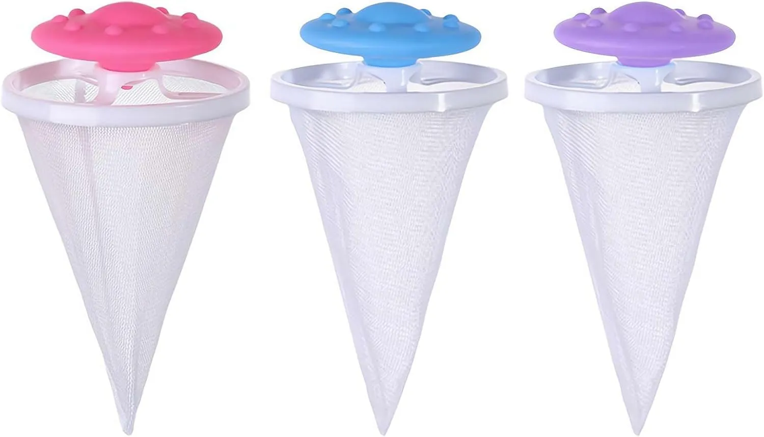 Floating Hair Filtering Mesh Removal, 2025 New Hair Catcher Washer Machine, Lint Traps for Washing Machine Hose, Hair Filter Cleaning Mesh Bag Dog Cat Hair Remover for Laundry