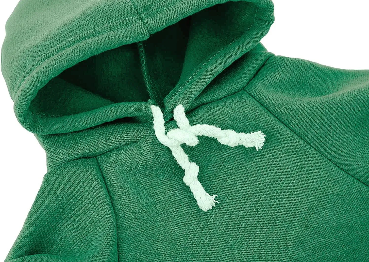 Green Dog Hoodie - Fleece Dog Sweater for Small & Medium Puppies