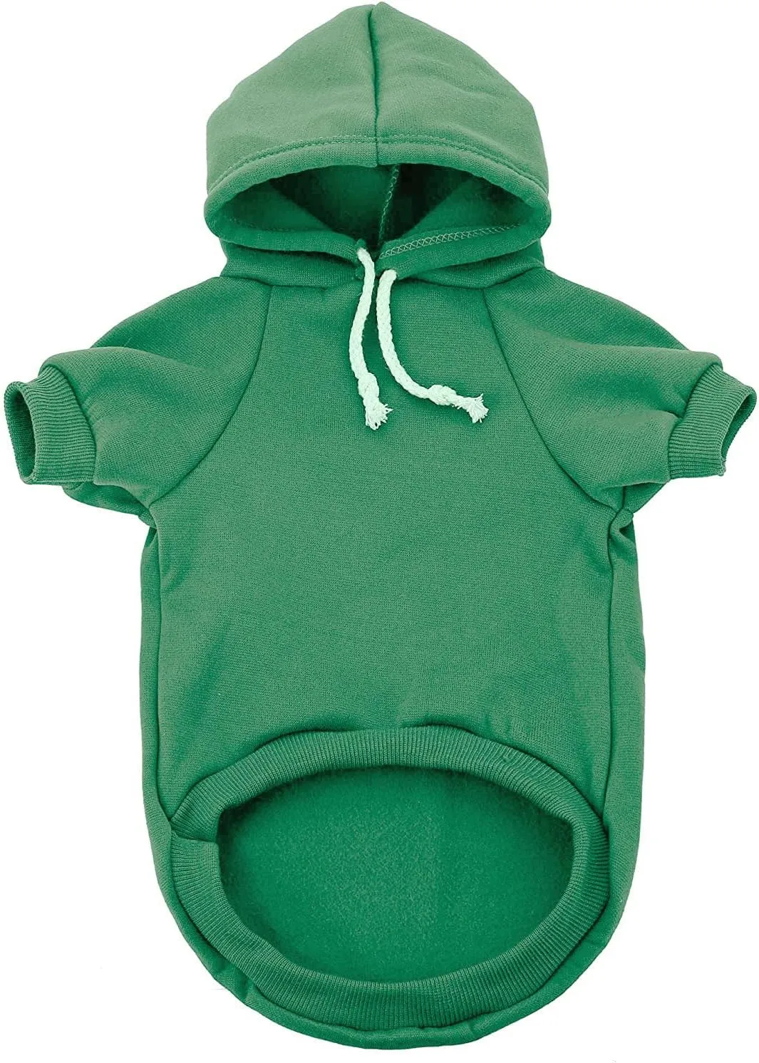 Green Dog Hoodie - Fleece Dog Sweater for Small & Medium Puppies