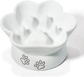 Kaiikais Elevated 5 oz Ceramic Tilted Water and Food Bowl for Small Dogs and Cats