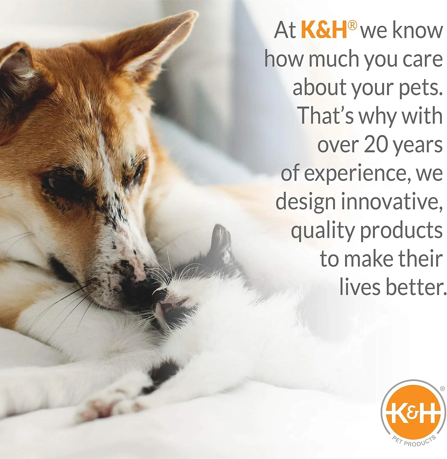 K&H Pet Products Mothers Heartbeat Puppy Crate Pad Water-Resistant Gray Medium/Large Breed Beat 21 X 31 Inches