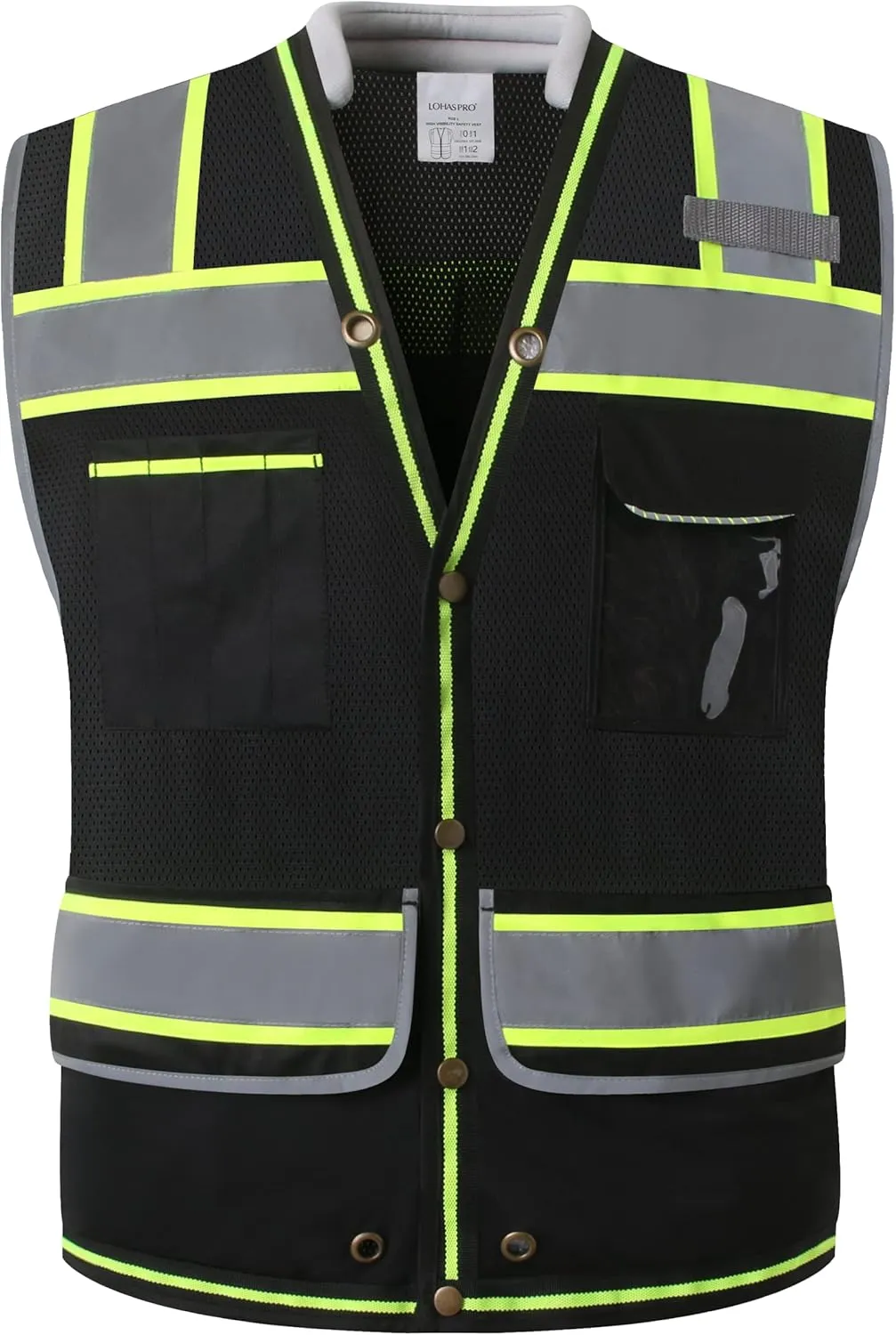 LOHASPRO Safety Vest High Visibility - Mesh Reflective Vest with Pockets for Men & Women - ANSI/ISEA Standards