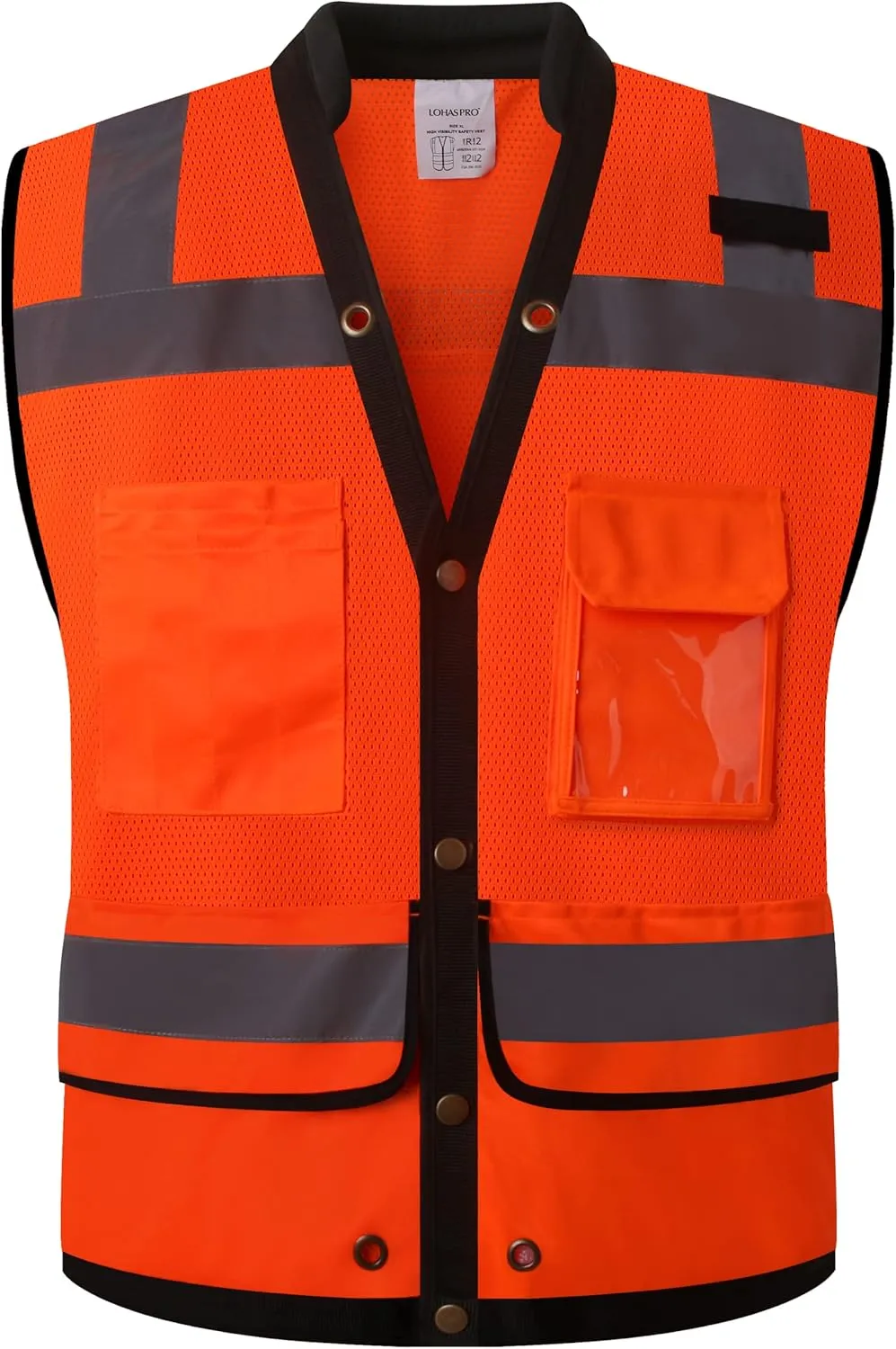 LOHASPRO Safety Vest High Visibility - Mesh Reflective Vest with Pockets for Men & Women - ANSI/ISEA Standards