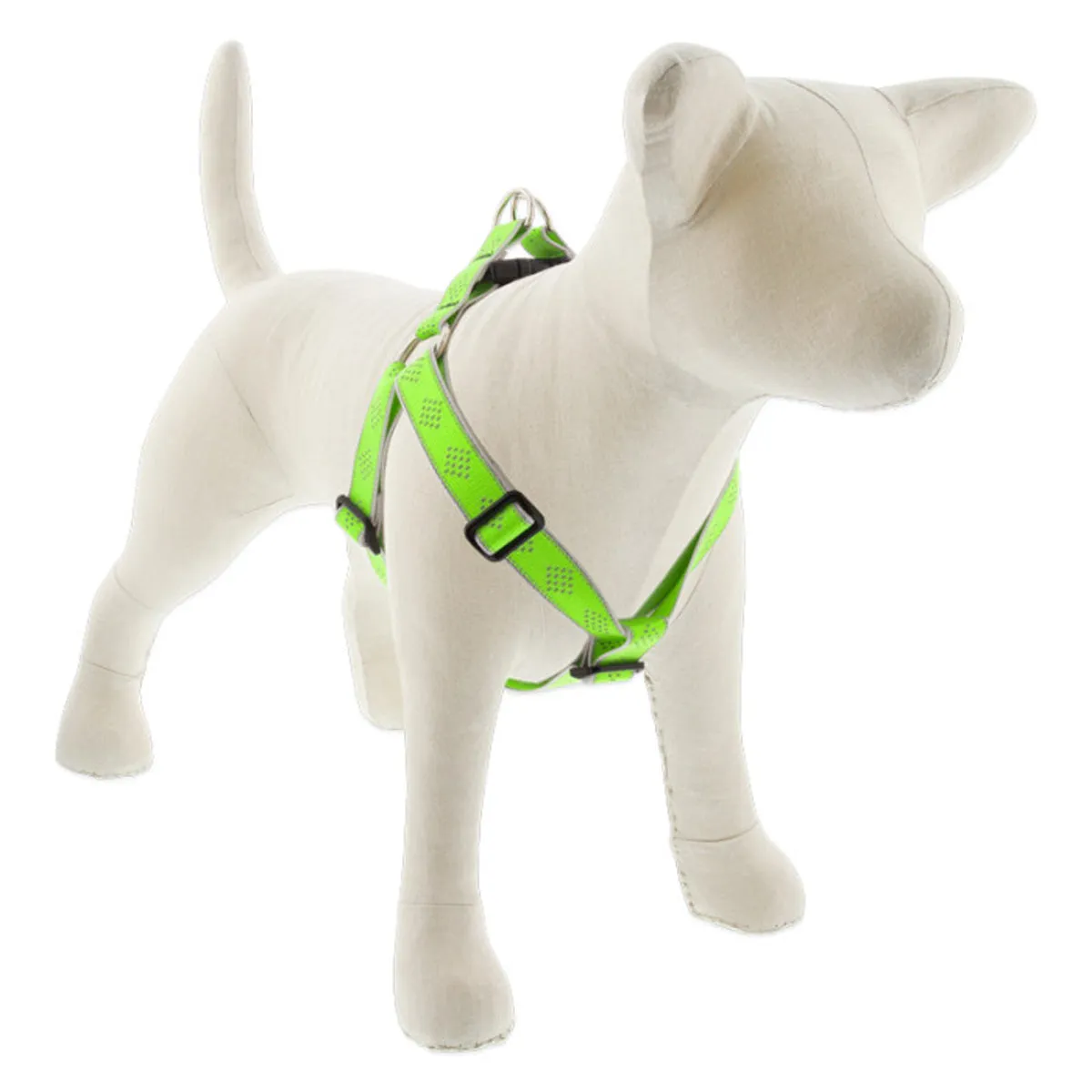 Lupine Reflective Step In Dog Harness 1" Wide 19"-28" Girth Green Diamond