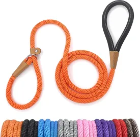 lynxking Dog Leash Slip Lead 5 6 8 FT Dog Training Leash Strong Heavy Duty Braided No Pull Training Lead Leashes