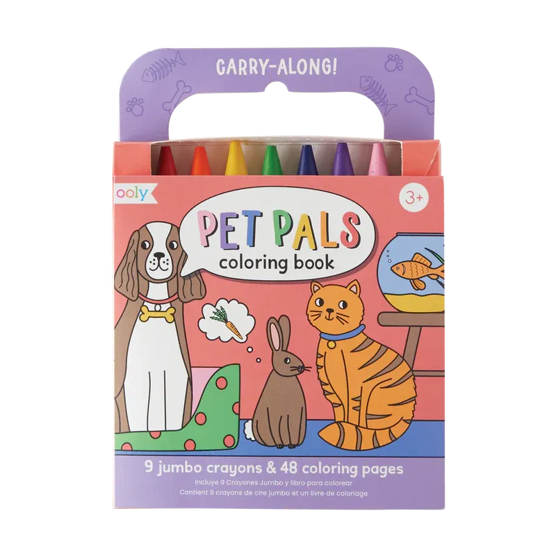 OOLY Carry Along Coloring Book Set - Pet Pals