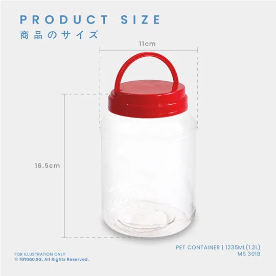 PET CONTAINER (07-3018-N2) 55PC/PKT (MS3018-55)