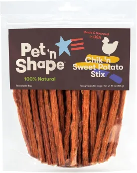 Pet 'n Shape Chik 'n Sweet Potato Stix Dog Treats  Made and Sourced in the USA - 14 Ounce