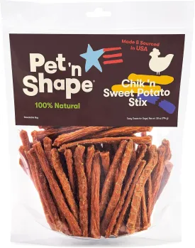Pet 'n Shape Chik 'n Sweet Potato Stix  Made and Sourced in The USA- Natural Healthy Dog Treats, 28 Ounce