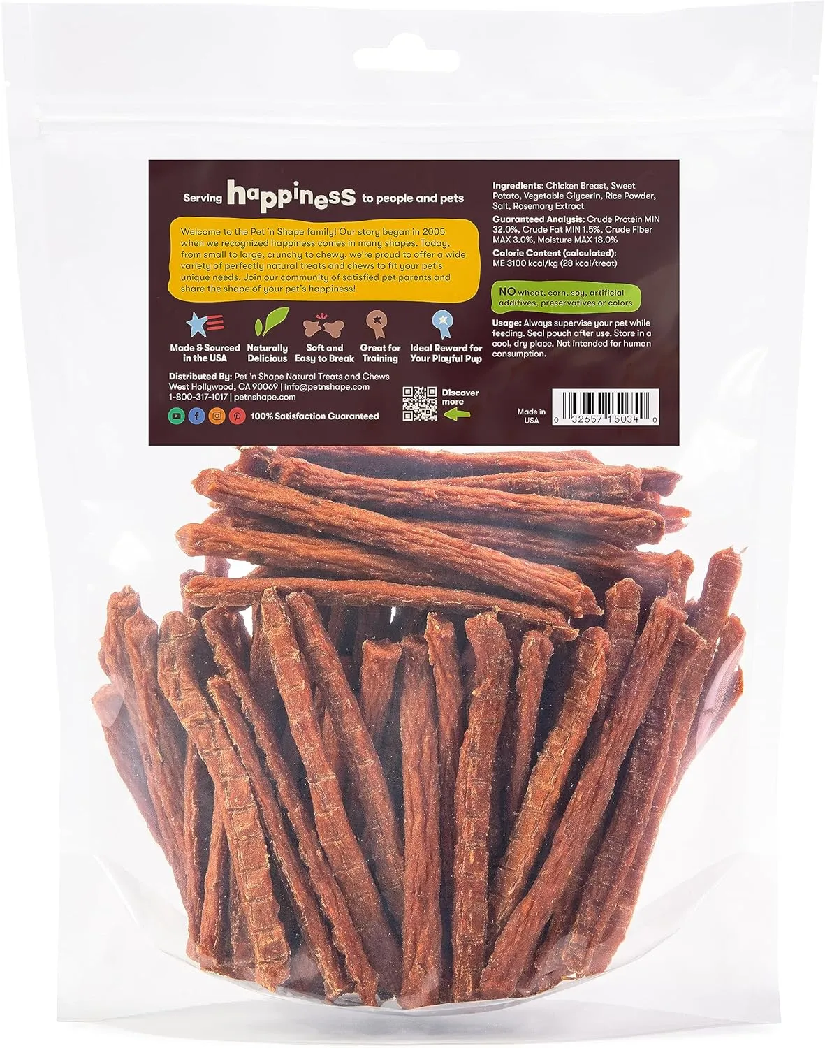 Pet 'n Shape Chik 'n Sweet Potato Stix  Made and Sourced in The USA- Natural Healthy Dog Treats, 28 Ounce