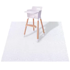 Plastic Splat Mat for Baby, Easy Cleaning Vinyl Floor Mat for Eating Messes, Waterproof High Chair Floor Protector Feeding Cover by MatLeya