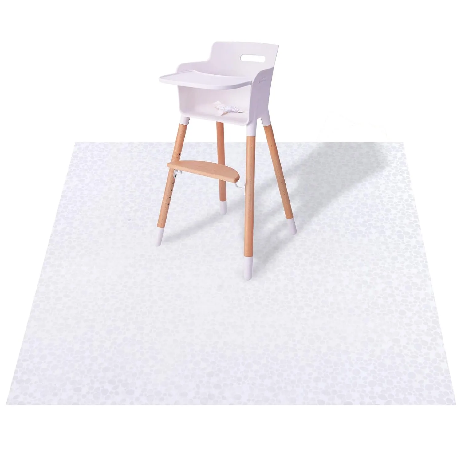 Plastic Splat Mat for Baby, Easy Cleaning Vinyl Floor Mat for Eating Messes, Waterproof High Chair Floor Protector Feeding Cover by MatLeya