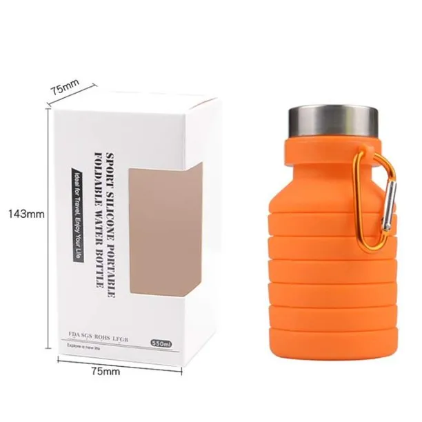 Reusable Silicone Foldable Sport Water Bottle
