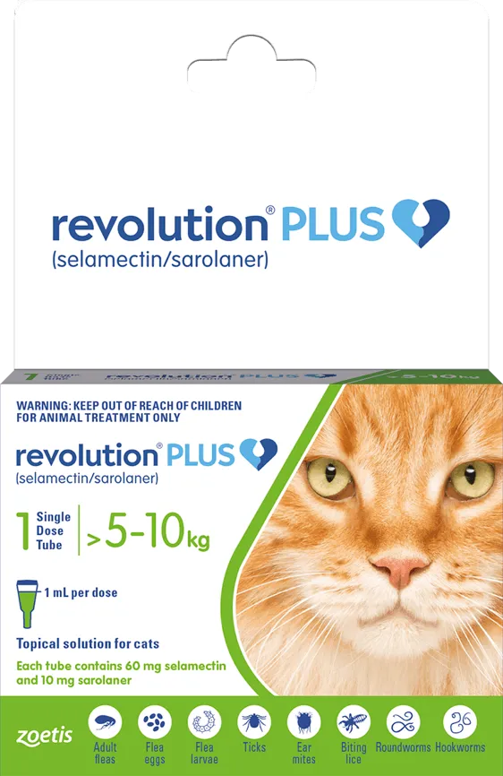Revolution Plus for Large Cats (5.1-10kg) - Parasite Protection