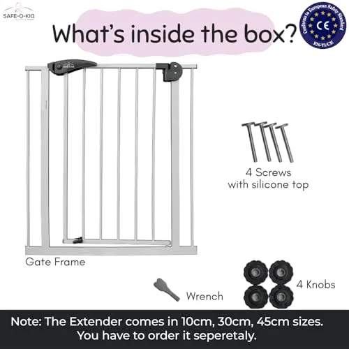 Safe-O-Kid, Safety Gate (75-85 cm) Adjustable-Grey