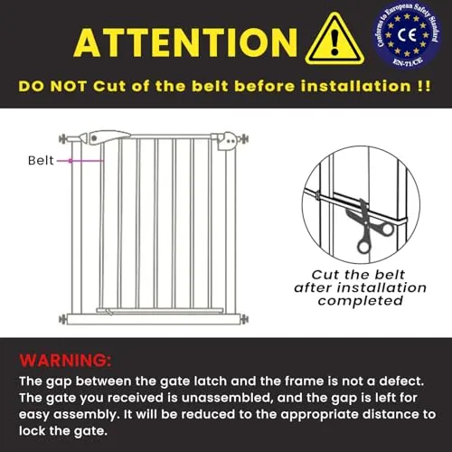 Safe-O-Kid, Safety Gate (75-85 cm) Adjustable-Grey